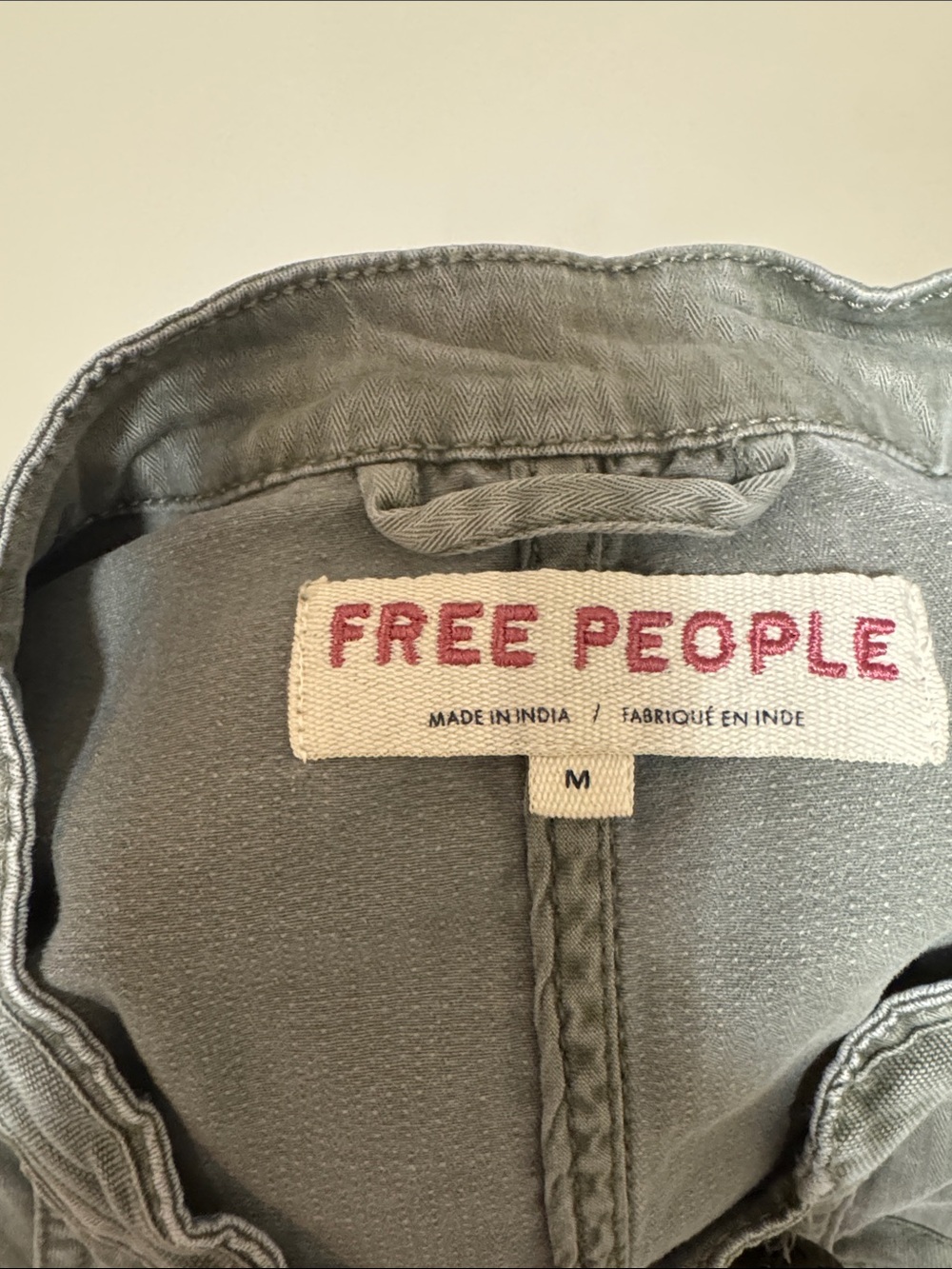 Free People Olive/Green Cassidy Jacket Size M pre-owned - Picture 6 of 7